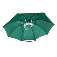 Ovida billige grüne Garten UV Anbetung Kopf Regenschirm Hut für Outdoor-Garten Regenschirm bereit zu versenden