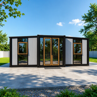 Maison conteneur mobile préfabriquée extensible de 40 pieds sur 20 pieds avec cuisine, appartement, toilettes et douche, 3 chambres