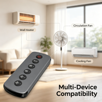 Control Remoto de Aluminio Personalizado para Calentador de Baño de 6 Botones, Controlador de Calentador Infrarrojo, Logotipo Personalizado, Compatible con OEM y ODM
