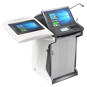 Podio Digital Interactivo Inteligente para Escuelas, <span class=keywords><strong>Atril</strong></span> <span class=keywords><strong>Multimedia</strong></span> con Pantalla Dual de 21.5 Pulgadas para Educación - Product Image 2