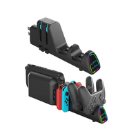 Station de charge universelle 6 en 1 pour Nintendo Switch 2/Pro/OLED, support de charge multi-ports pour manette Switch Pro