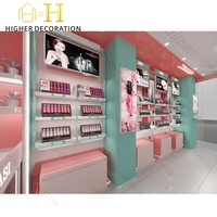 Idées de design pour les présentoirs de magasins de cosmétiques, design intérieur et extérieur de boutiques de maquillage, aménagement de l'agencement des meubles de magasins de cosmétiques
