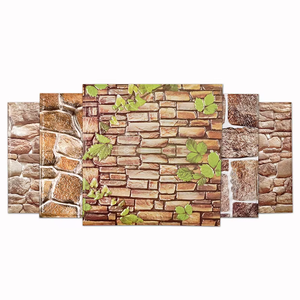 Autocollants muraux 3D pour la décoration de la maison, autocollants muraux en vinyle naturel à effet brique, <span class=keywords><strong>papier</strong></span> <span class=keywords><strong>peint</strong></span> auto-adhésif pour le salon - Product Image 2