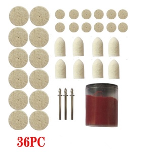 OEM Wholesale Price High Quality Wool Felt <strong>Bobs</strong> for Metal Glass Jade Agate Polishing White Pure Wool Felt <strong>Bobs</strong> with Shank - Product Image 2