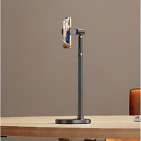 Support de téléphone portable pliable pour enregistrement vidéo Support de téléphone pivotant inclinable à 360 degrés pour trépied tournage cuisson peinture