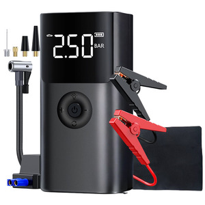 Arrancador de batería de coche recargable portátil con <span class=keywords><strong>Mini</strong></span> bomba de aire eléctrica potenciador de batería incorporado para coche motocicleta bicicleta - Product Image 1