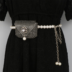 Sac à main à bandoulière en cuir pour femmes, ceinture, portefeuille, Mini <span class=keywords><strong>pochette</strong></span> banane, à paillettes, sac à <span class=keywords><strong>strass</strong></span> - Product Image 2