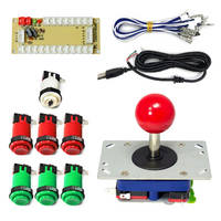 Kit Pengontrol DIY Arcade 1 Pemain, Encoder USB ke PC Game, 6 Tombol untuk Bagian Joystick Arcade
