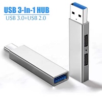 Hub USB 3.0, Hub USB 2.0, Splitter USB Multiple, Utilise un Adaptateur Secteur, 3 Ports, Extension Multiple, Hub USB 2.0/3.0 pour PC