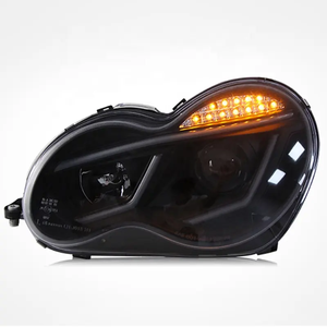 ไฟหน้ารถยนต์ LED Angel Eyes สำหรับรถเบนซ์ ปี 2000-2007 รุ่น <span class=keywords><strong>W203</strong></span> C63 C200 C230 C280 C300  ตัวเรือนสีดำ JY - Product Image 5