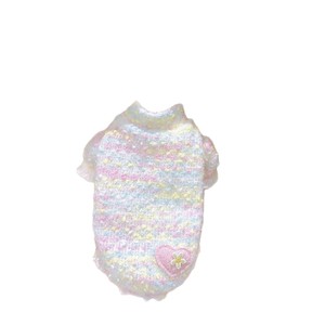 Pull brodé mignon pour animaux de compagnie, taille extra petite, pour chien et chat, vêtements chauds d'automne et d'hiver, en polyester, utilisation quatre saisons - Product Image 5