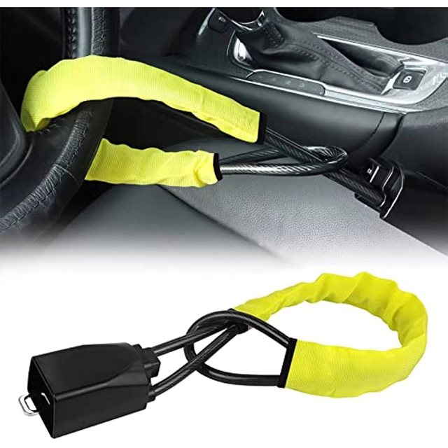 Universal Anti Theft Car Device Lock Car Theft Prevention Steering Wheel Steering Wheel Lock for Car Vehicles Truck SUV Van
