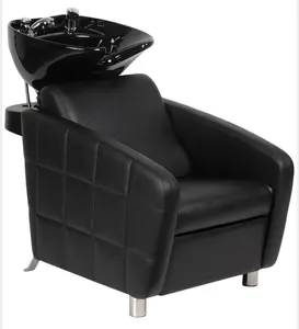 Sillón de Lavacabezas Moderno de la Marca Luxmars para Salón, con Función de Masaje de Cabeza, Lavabo de Cerámica, Diseño Duradero, para Peluquerías, Hoteles y Parques - Product Image 1