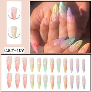 Patchs à ongles longue tenue <span class=keywords><strong>dégradé</strong></span> <span class=keywords><strong>arc</strong></span>-<span class=keywords><strong>en</strong></span>-<span class=keywords><strong>ciel</strong></span> pour <span class=keywords><strong>nail</strong></span> <span class=keywords><strong>art</strong></span> Instagram - Product Image 2