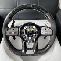 Volant personnalisé en fibre de carbone et suède avec LED pour Mercedes Benz Cls 350 W218 W219 W257 53 63 A45 45 W176 W177 Amg