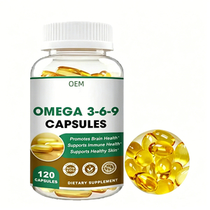 Cápsulas de Gel Suave Veganas OEM con Omega-3-6-9, Suplementos Halal, 1000 mg de Aceite de Pescado, Cápsulas de Gel Suave Omega 3 6 9 - Product Image 1