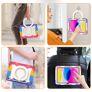Funda Protectora para <span class=keywords><strong>iPad</strong></span> 10.ª Generación, con Soporte, Correa de Mano, Silicona y PC, para <span class=keywords><strong>iPad</strong></span> 10.ª Generación de 10.9 Pulgadas - Product Image 6