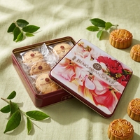 Boîte en métal rectangulaire personnalisée de qualité alimentaire pour enfants avec couvercles pour le stockage de biscuits, chocolats, bonbons, gâteaux de lune