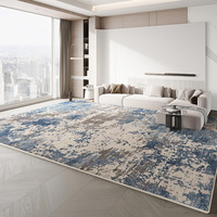 Tapis rayé moderne et minimaliste en polyester doux, insonorisant, facile d'entretien, pour salon, chambre à coucher, chevet