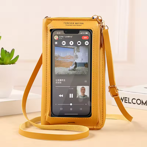 Portefeuille en cuir pour femme avec étui de téléphone, sac à bandoulière à chaîne et pochette pour téléphone portable à écran tactile pour <span class=keywords><strong>iPhone</strong></span> 16 - Product Image 1