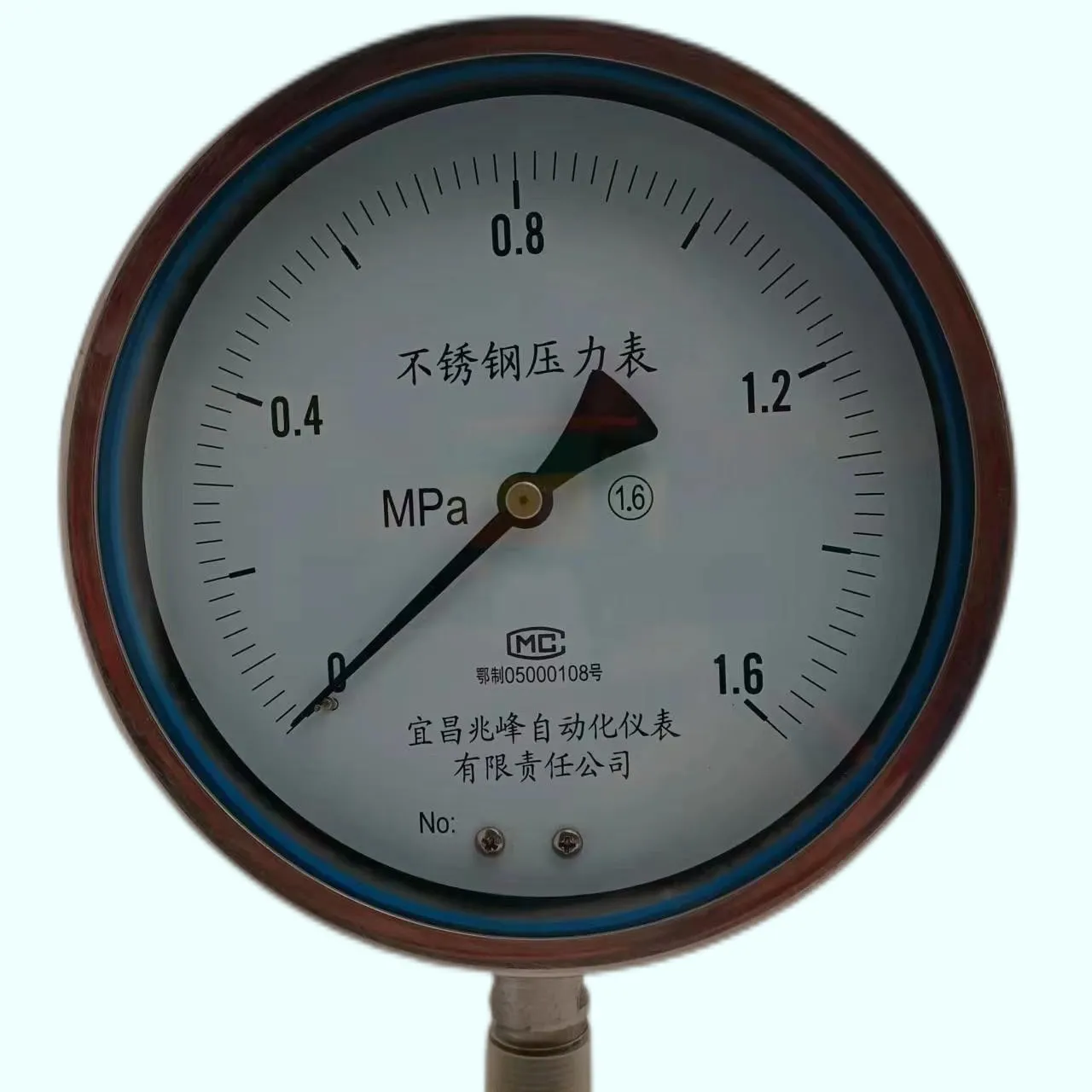 Wholesale machinery 150mm 0-1.6 MPa stainless steel bottom entry pressure gauge