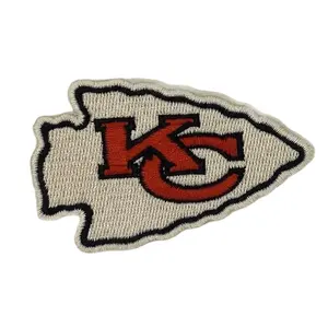 Kansas City Chiefs Rugby Team Embroidered Fabric Decal KC Cartoon Decal Decoration Emblem Patch Decal