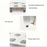 Vaporera Eléctrica Comercial de Acero Inoxidable de 6 Compartimentos para Alimentos, Vaporera Eléctrica Multifuncional Automática para Dim Sum y Calentamiento