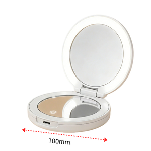 Espejo de Maquillaje Plegable de Doble Cara, Portátil y Personalizado al por Mayor, con Luz LED para Mujer - Product Image 5