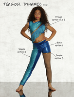 Tenue de majorette pour femmes adultes, design gratuit, maille, paillettes, franges, bleu, combinaison de danse, uniforme de danse bleu