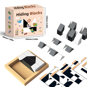Rompecabezas de Madera con Bloques de Construcción Ocultos, Juego Educativo 3D para Niños, Entrenamiento de Pensamiento Lógico, Juegos Interactivos para Padres e Hijos - Product Image 6