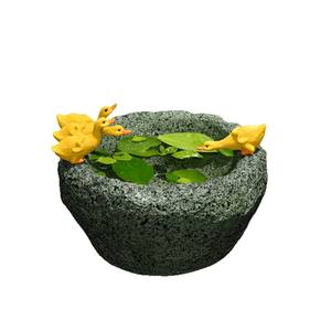 Maceta creativa para plantas de jardín, imitación de piedra, mortero de resina, piedra con efecto de agua corriente, adorno para plantas suculentas en maceta. - Product Image 5
