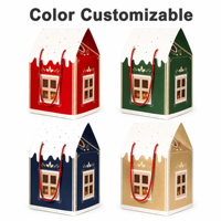 Élégante boîte cadeau rouge avec fenêtre en forme de cœur, personnalisable, pour mariage, fête, ou événementiel, en carton rigide, idéale pour les entreprises.