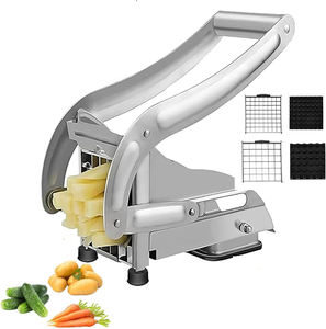 Coupe-frites et trancheuse à pommes de terre manuelle en acier inoxydable 304, écologique, antiadhésive et compatible lave-vaisselle - Product Image 1