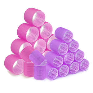 Tóc Con lăn thiết lập dụng cụ uốn móc vòng lặp băng nhựa tóc con lăn với <span class=keywords><strong>clip</strong></span> pins nhựa velcroes con lăn cho sợi lông - Product Image 1