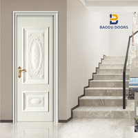 Bowdeu usine Offre Spéciale dalle interne prehung portes intérieures mdf pvc porte intérieure en bois massif porte en bois pour maison