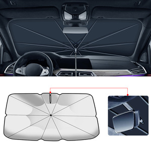 Universal Foldable Car Windshield Sunshade Umbrella Blocks UV Visor Cool Front <b>Window</b> <b>Shade</b> Customized Titanium Silver - Product Image 6