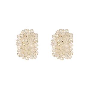 Pendientes de Botón Geométricos de Plata de Ley S925 de Alta Calidad con Circonita, Elegantes y Versátiles, Accesorios de Moda Chapados en Oro de Lujo para Mujer - Product Image 1