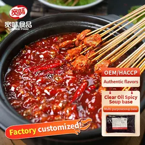 Conwee Kuanwei Sangu óleo transparente, temperos e condimentos para comida chinesa, embalagem de catering, panela quente picante para restaurante
