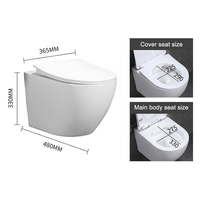 Mur de haute qualité accrocher dissimulé citerne sanitaire en céramique Wc toilette ensemble une pièce salle de bain toilette