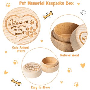 JQ Dog Memorial Keepsake Box Wooden <strong>Pet</strong> Urns Memorial <strong>Gifts</strong> for <strong>Loss</strong> of Dog Cat Hair Ashes Container <strong>Pet</strong> <strong>Loss</strong> Sympathy <strong>Gifts</strong> - Product Image 3