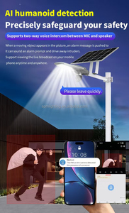 Camera giám sát 4G Wifi 4MP Màn hình năng lượng mặt trời Cảm biến chuyển động tầm nhìn ban đêm Đèn đường năng lượng mặt trời - Product Image 5