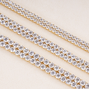 18K 골드 랩 그로운 다이아몬드 테니스 팔찌 IGI 인증 VVS CVD HPHT 2mm 3mm 4mm 5mm 체인 쥬얼리 여성 및 남성용 - Product Image 3