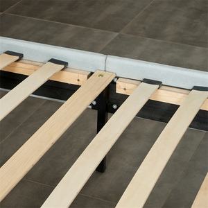 <span class=keywords><strong>Lit</strong></span> double moderne avec cadre en bois simple, tissu en velours de lin, base de <span class=keywords><strong>lit</strong></span> avec rangement, panneau de tête de <span class=keywords><strong>lit</strong></span>, style doux, <span class=keywords><strong>lit</strong></span> plateforme - Product Image 6