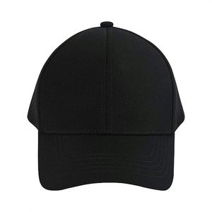 Casquette de baseball en maille noire respirante - Chapeau de sport léger en polyester avec sangle réglable - Product Image 2