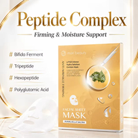Masque en tissu raffermissant au peptide avec formule professionnelle Bifida Ferment pour soins à domicile, format voyage, pour tous types de peaux