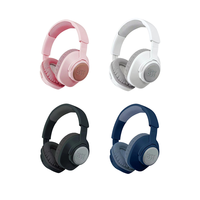 Casque sans fil Sibyl Pink, écouteurs stéréo pliables, super basses, 150 mAh, micro pour ordinateur portable, PC, TV, casque filaire rose