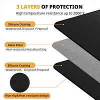 BBQ de haute qualité sous Grill Pit Mat Fire Pit Tapis de sol avec revêtement en silicone