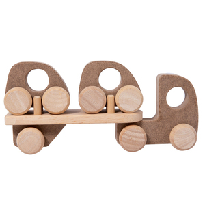 Colorido conjunto de vehículos de madera camión de madera para que los niños se diviertan - Product Image 1