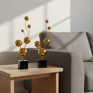 Sculpture <span class=keywords><strong>de</strong></span> boule en acier inoxydable Art Déco personnalisée, sculpture <span class=keywords><strong>de</strong></span> <span class=keywords><strong>bulle</strong></span> en métal, sculpture artisanale, imperméable, durable, décoration intérieure d'hôtel en métal - Product Image 1