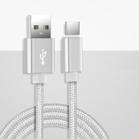 Chargeur tressé en aluminium et nylon V8 Type C Tipo Data Câble micro USB à chargement rapide pour téléphone Galaxy S Android Tablettes